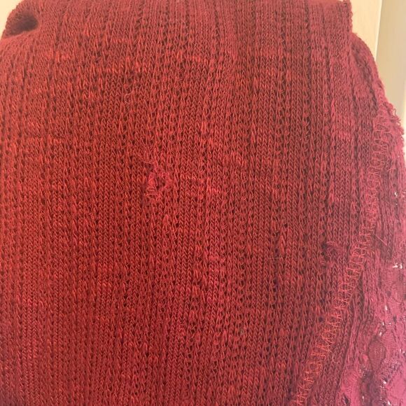 Xhilaration Red Cold Shoulder Sweater - Picture 10 of 10